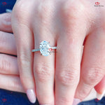 Oval Cut Moissanite Engagement Ring  Solid Gold Forever One Elongated Oval Modern Engagement Ring Forever For Love