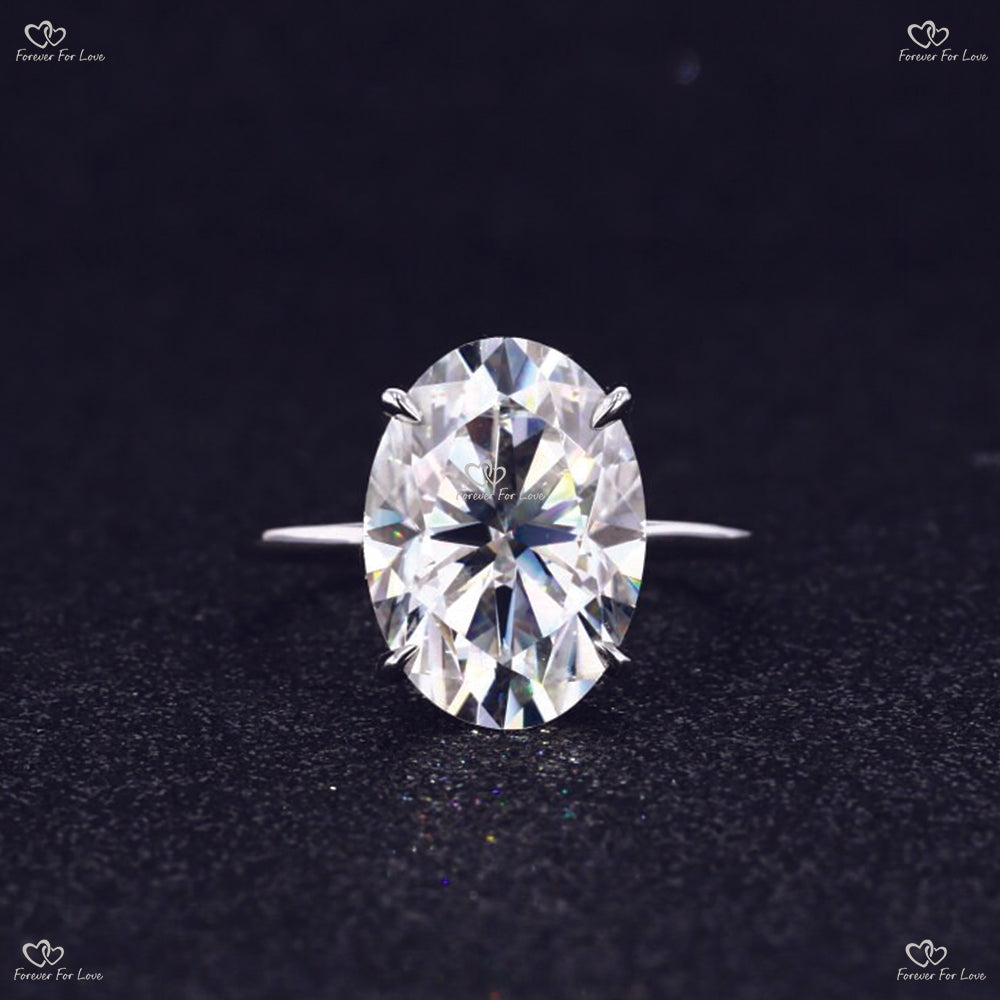 Stunning  Forever Oval Moissanite Engagement Ring