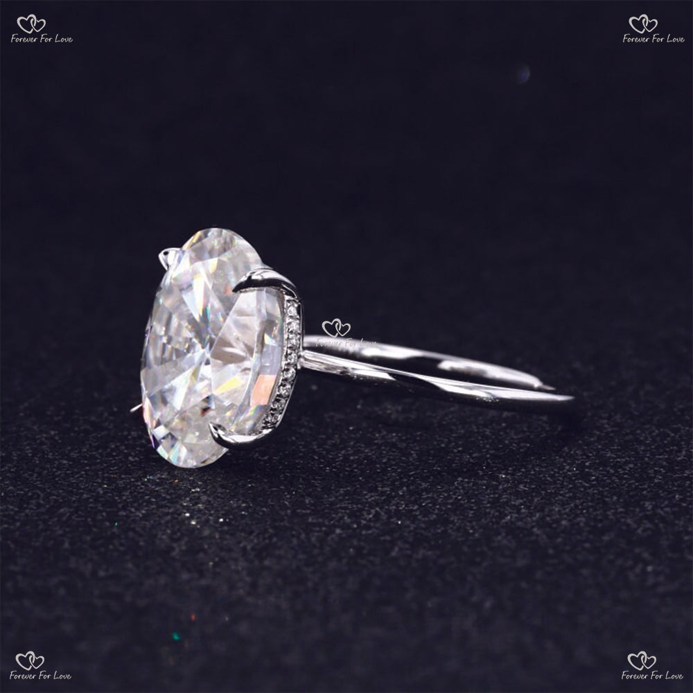 Stunning  Forever Oval Moissanite Engagement Ring