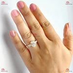 Oval Diamond Vintage Ring Lab Grown Diamond IGI Certified White Gold Forever For Love