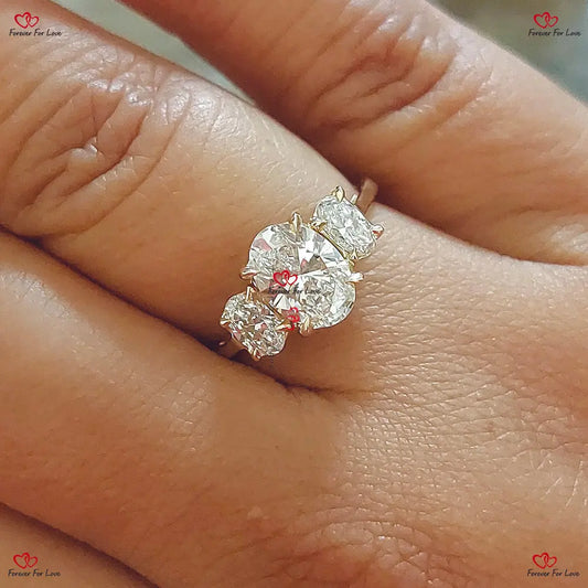 Trilogy Oval Diamond Engagement Ring Forever For Love