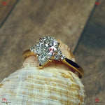 1.2 TCW Pear Diamond Vintage Ring – Lab Grown IGI Certified Yellow Gold Custom Engagement Ring Forever For Love