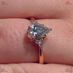 1.2 TCW Pear Diamond Vintage Ring Lab Grown Diamond Ring IGI CERTIFIED Yellow gold Custom made ring Unique Engagement Anniversary Ring. Forever For Love
