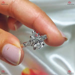 Pear Diamond Engagement Ring – Lab Grown G VVS Diamond in Platinum Solitaire Forever For Love