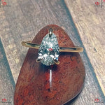 Pear Diamond Vintage Ring – Lab Grown IGI Certified Yellow Gold Custom-Made Unique Engagement Ring Forever For Love
