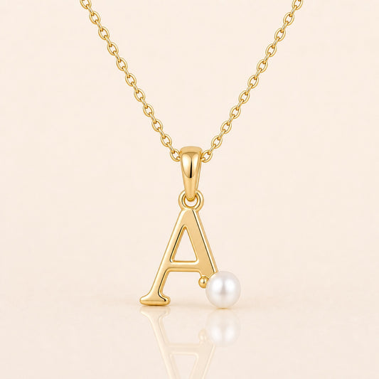 Pearl Initial Pendant Necklace