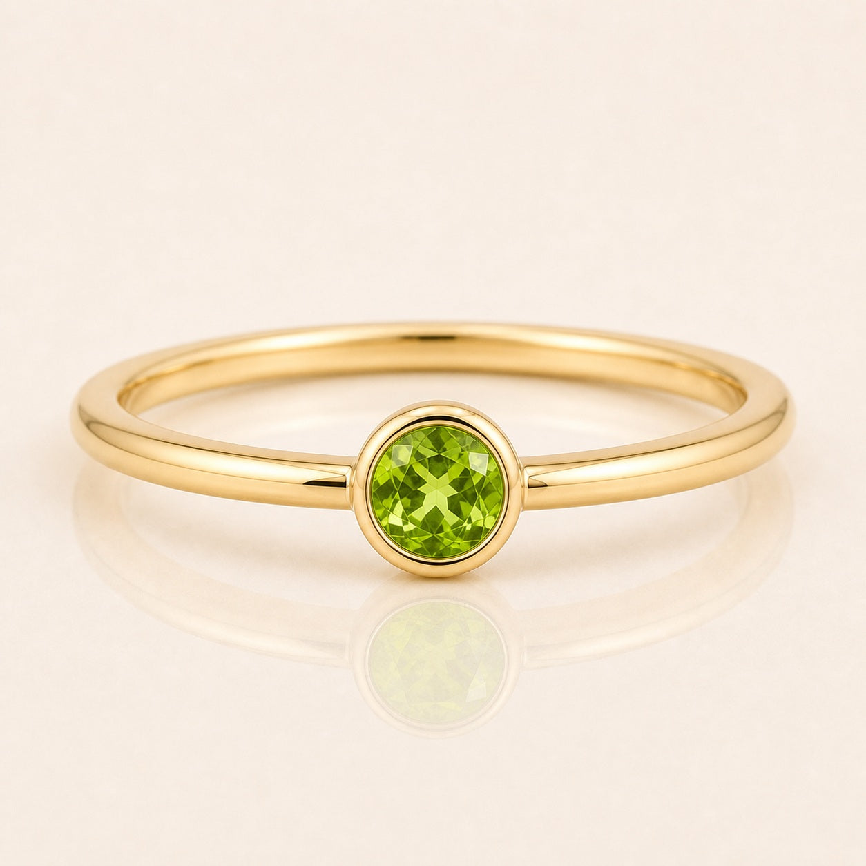Peridot Stackable Birthstone Ring