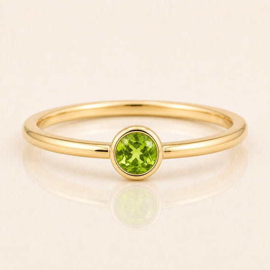 Peridot Stackable Birthstone Ring