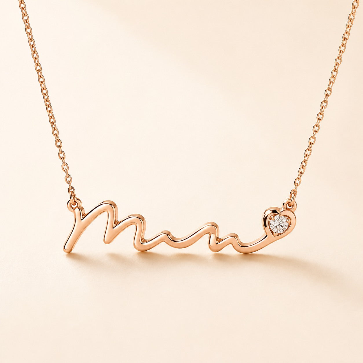AI-generated photorealistic image of Personalized Mom Name Necklace