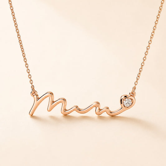 AI-generated photorealistic image of Personalized Mom Name Necklace