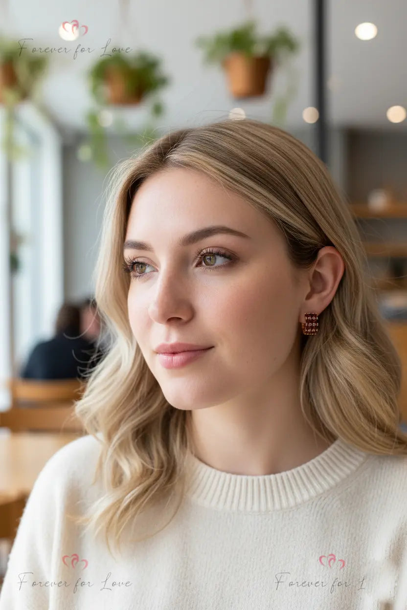 Garnet Hoop Earrings Huggies | Tiny Red Stone Hoops Forever For Love