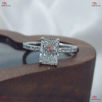 Radiant Diamond Engagement Ring With Hidden Halo Forever For Love