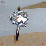 Diamond Cut Pear Moissanite Engagement Ring in/ White Gold Forever For Love