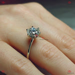 Round Cut Lab Grown Diamond Solitaire Ring | G VS1 | Solid Gold | Ideal Cut Engagement Ring Forever For Love