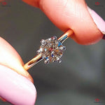 Lab Created Round Brilliant Cut Ring |  E VS1 IGI Certified | Solid Gold and Platinum Engagement Ring Forever For Love