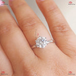 6 Prong Round Solitaire Diamond Engagement Ring Forever For Love