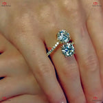 Unique Round Brilliant Cut Two Stone Engagement Ring Forever For Love