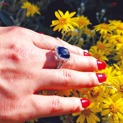 Radiant Green Emerald Cut 3-Stone CZ Engagement Ring in White Gold