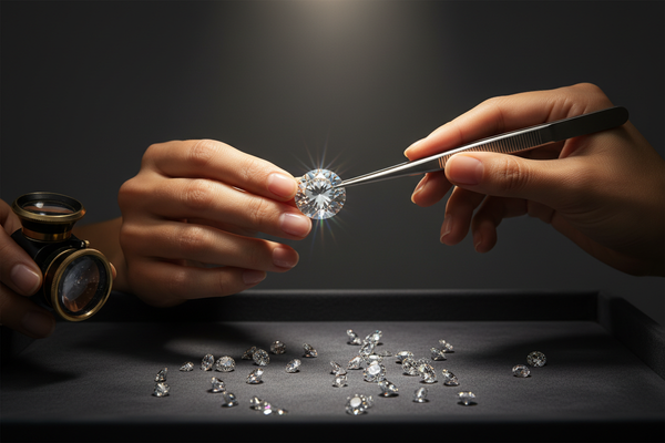 Selecting Diamond with Tweezers