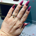 Oval Diamond Engagement Ring | Solid Yellow Gold Bezel Set | Wedding Set Diamond Ring | Oval Cut Promise Forever For Love