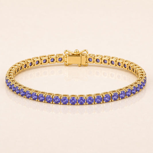 Tanzanite Tennis Birthstone Bracelet