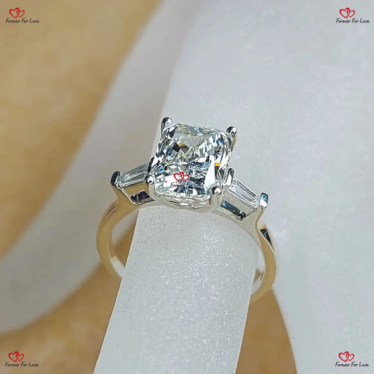 IGI Certified 2.5 Carat Radiant Cut Diamond Engagement Ring Forever For Love