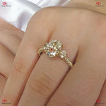 Oval Diamond Engagement Ring - IGI Certified Lab Diamond with Accent Stones Forever For Love