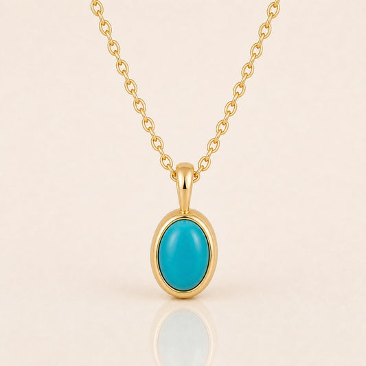 Turquoise Signet Pendant Necklace