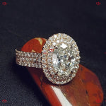 Unique Lab Diamond Oval Cut Engagement Ring -  IGI Certified Rose Gold Modern Diamond Ring Forever For Love