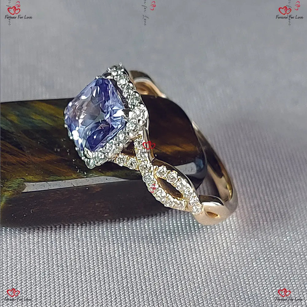 Vintage Blue Sapphire Engagement Ring