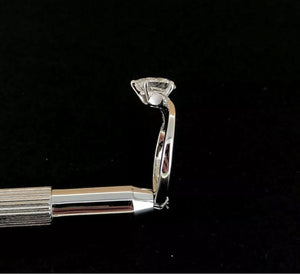 Pear Shape contour 1.01ct /9*6mm GIA Certified Diamond, Solitaire Engagement Ring in platinum, 1.8mm Band, contour Set Soliatire