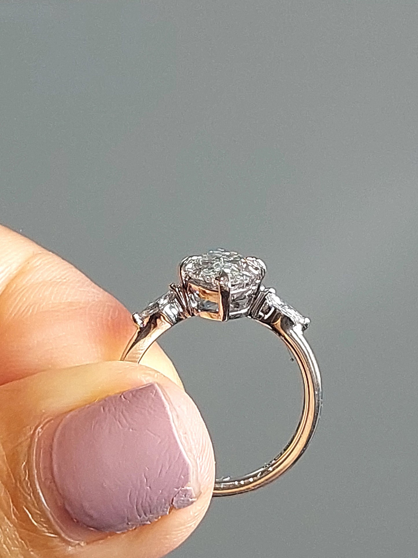1.5 Ct Marquise Diamond Vintage Ring, Lab Grown Diamond Ring, IGI CERTIFIED, Yellow gold Custom made ring, Unique Engagement Ring.