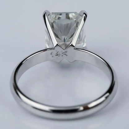 2.7 Ct Forever One Diamond Engagement Ring/ Radiant Cut Moissanite Ring/ Forever One Bridal Ring 14K Solid White gold Forever For Love