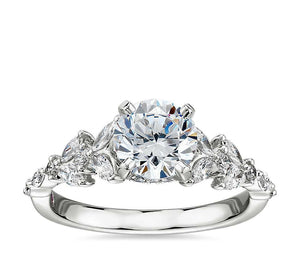 1 Ct Diamond Vintage Ring, Gold Engagement Ring, Diamond Ring, Engagement Ring,Big Diamond Ring,Diamond Engagement Ring,Side Stones Ring