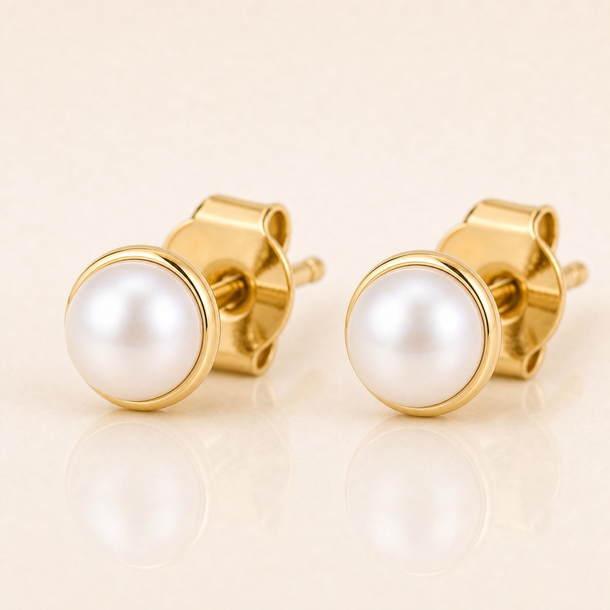 Pearl Birthstone Stud Earrings