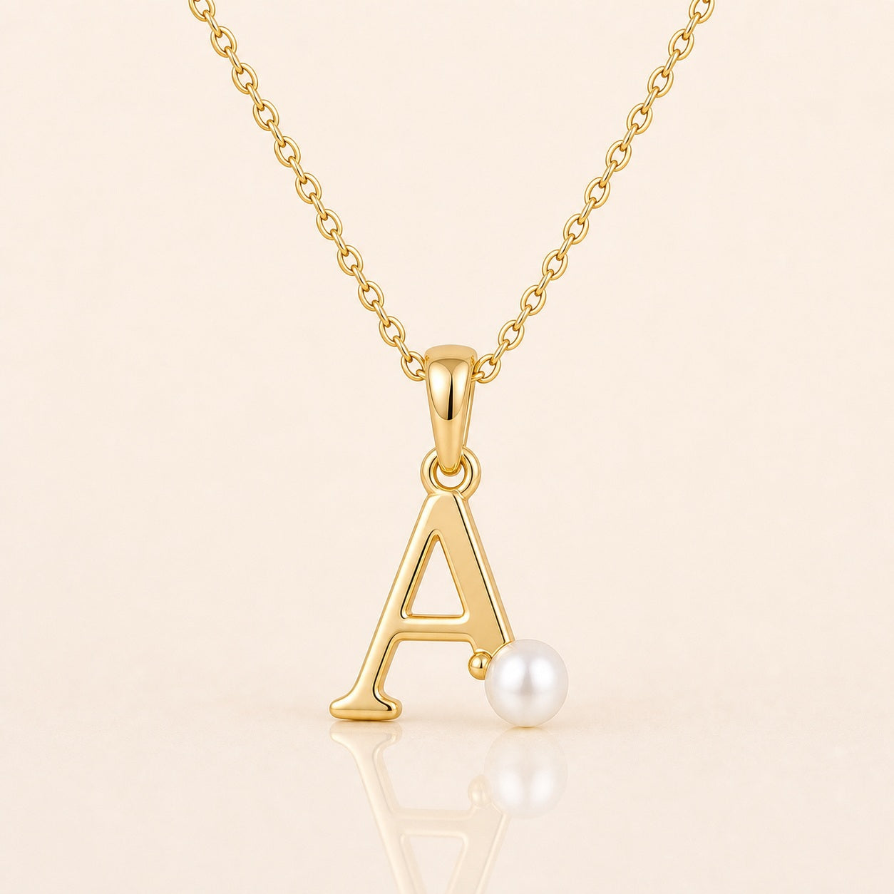 Pearl Initial Pendant Necklace